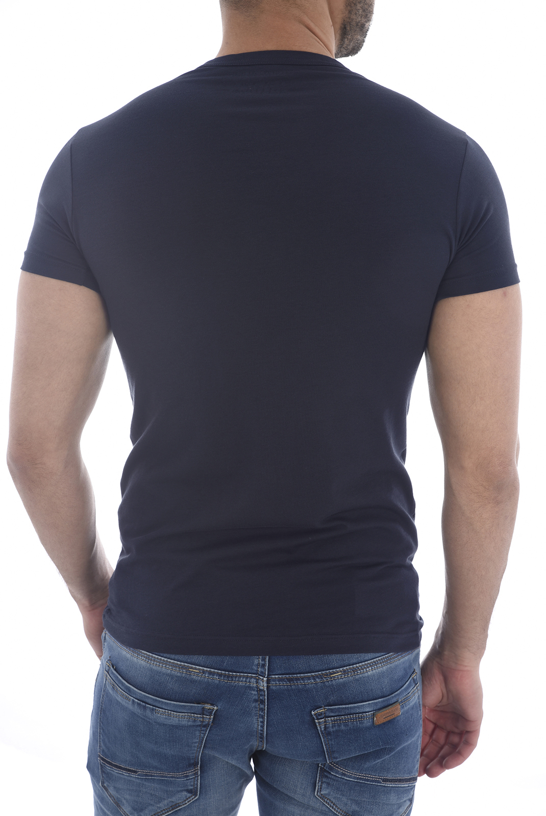 Tee-shirt bleu marine slim Emporio Armani - 111267