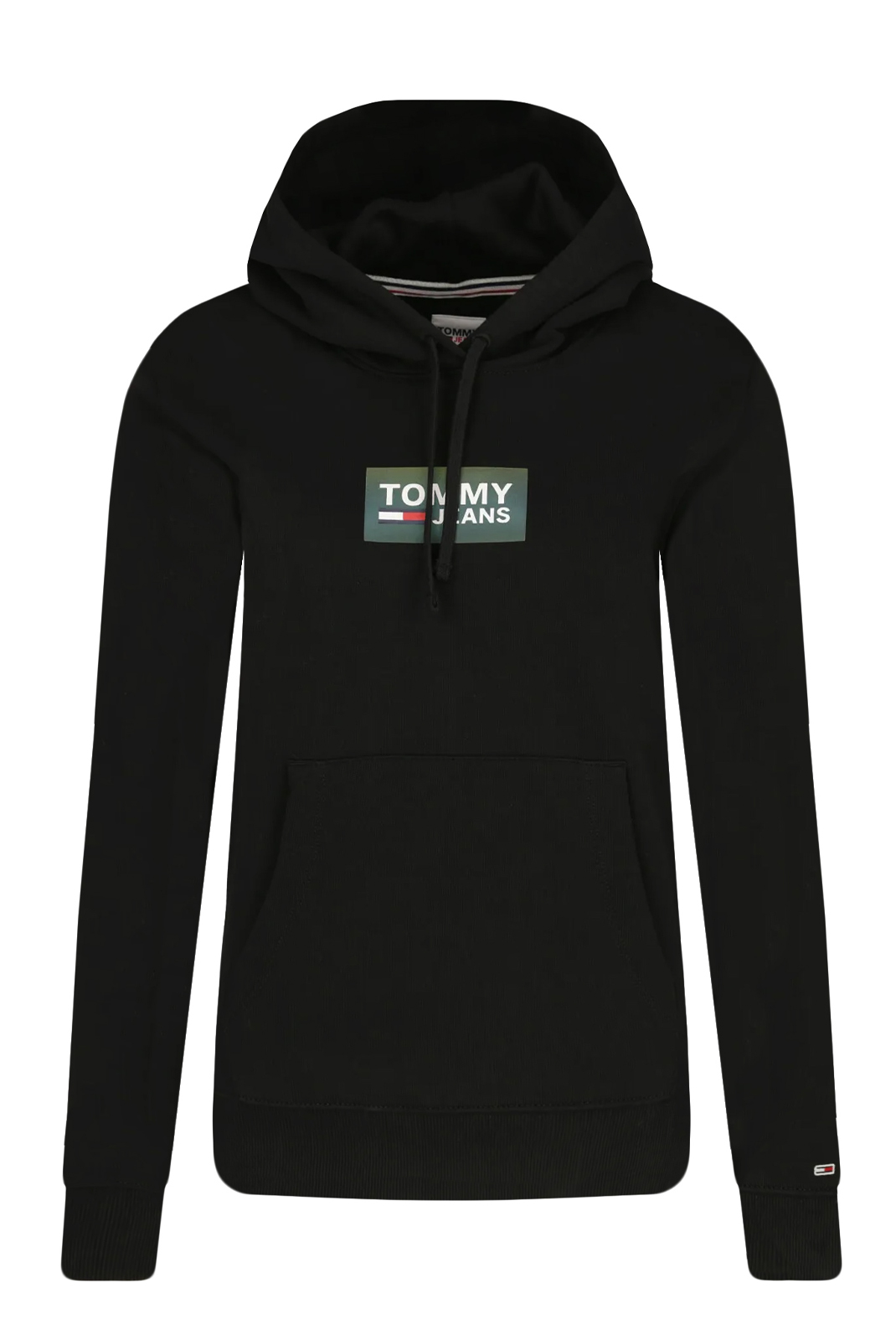 Tommy Jeans Sweat Noir À Capuche Regular Fit Dw0dw09435