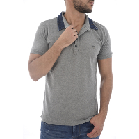 Polo gris pour homme manches courtes Diesel - Serpico