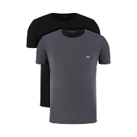 Pack 2 Tee-shirt noir & gris pour homme - Emporio Armani