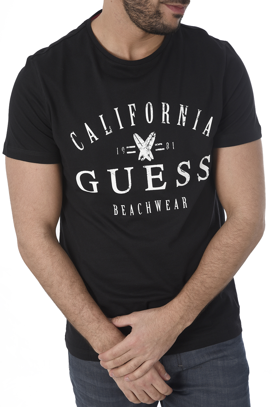 Guess Tee Shirt Noir U82i01 À Manches Courtes