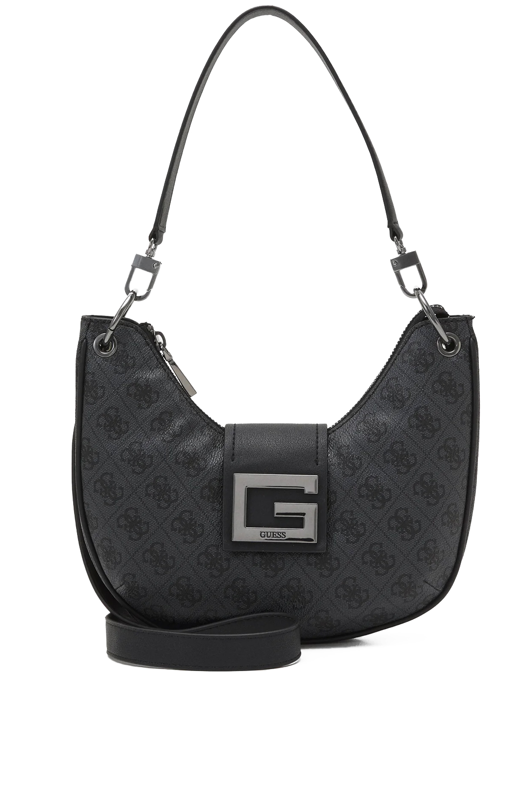  Mini Sac À Main Brightside Noir Porté Épaule Hwsm75 Guess