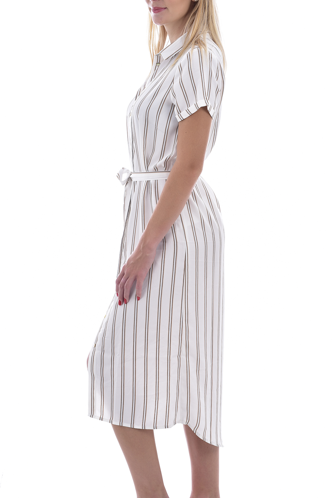 Deeluxe Robe Longue Chemise Fines À Rayures Clemence 