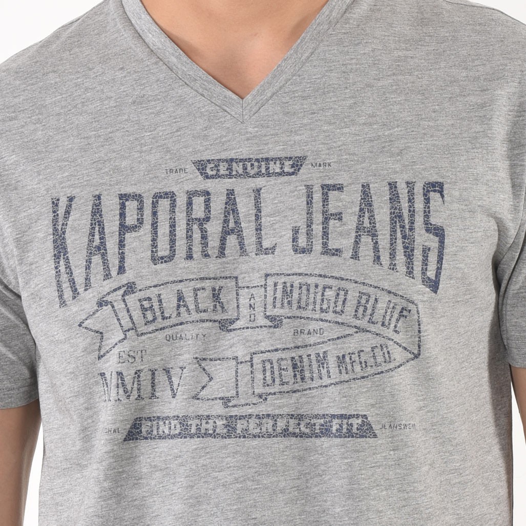 Tee-shirt Gris Col En V Kaporal Jeans Maker