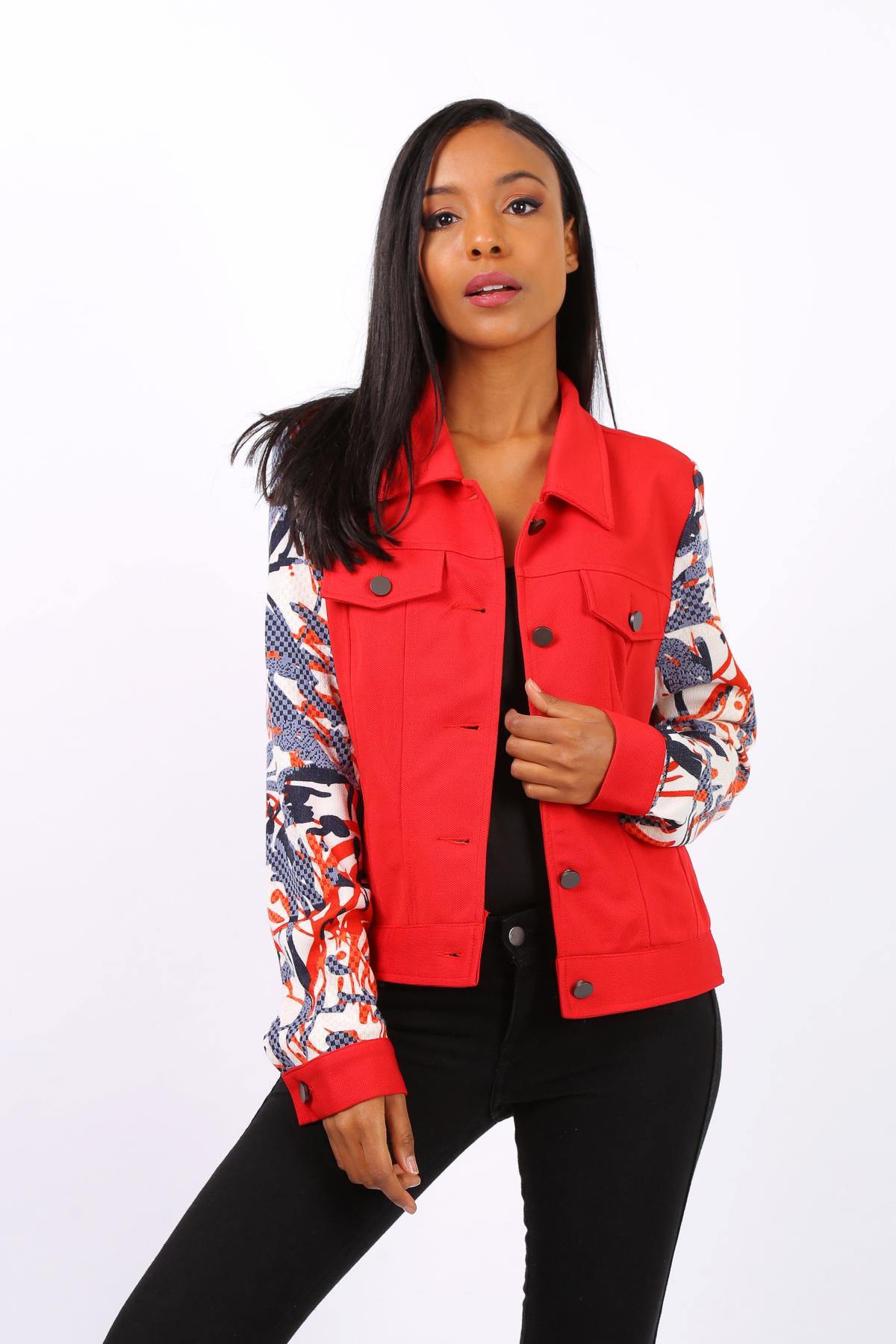 Blazer rouge chic femme - For Her Paris 