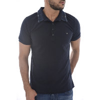 Polo bleu manches courtes homme - Diesel T-serpico