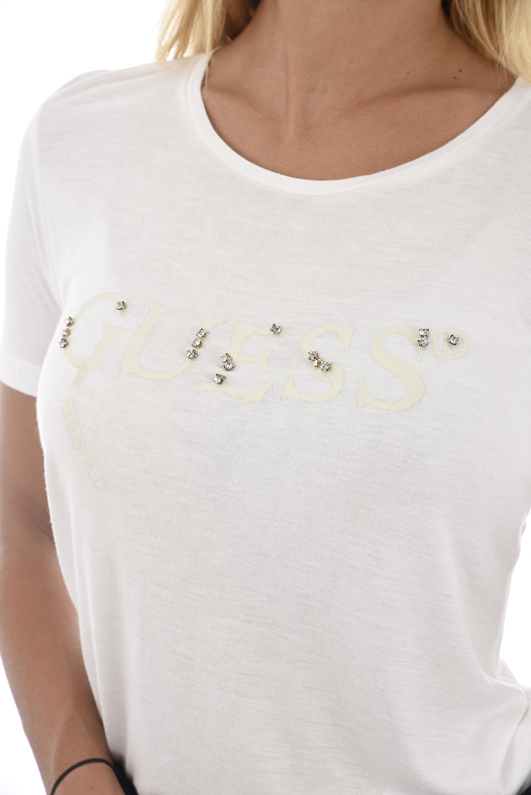 T-Shirt blanc femme - Guess W72i92