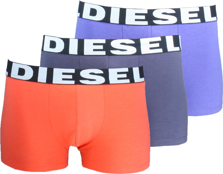 Diesel Lot De 3 Boxers Stretch 00sab2-0aamt Bleu & Rouge 