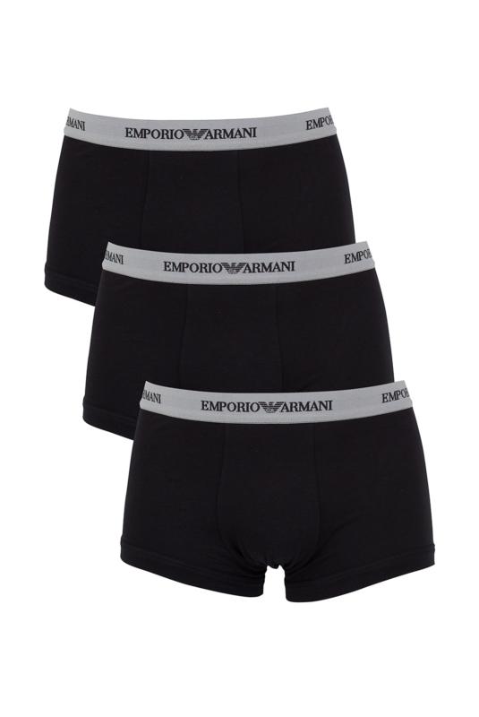 Emporio Armani 111357 Cc717 - Tripack / Boxers Noir Pour Homme  