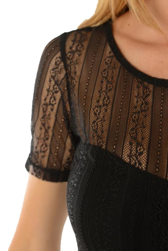 Guess Top Glamour Dentelle Noir W64p32 
