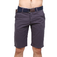 Bermuda Gris Fonc Regular Avec Ceinture Kaygo