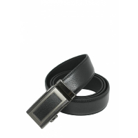 Ceinture A Boucle Automatique - Cuir Noir Pour Homme