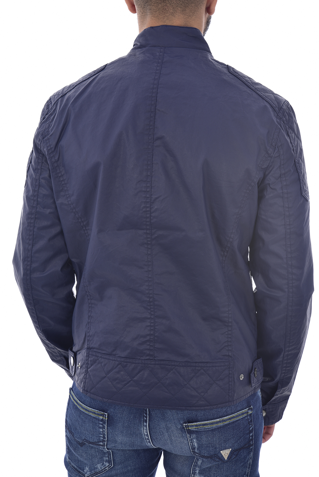 Veste bleu effet enduit homme - Guess M92l19