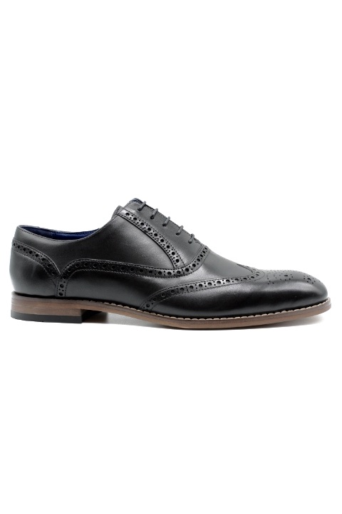 Chaussure de ville noir en cuir pour homme 