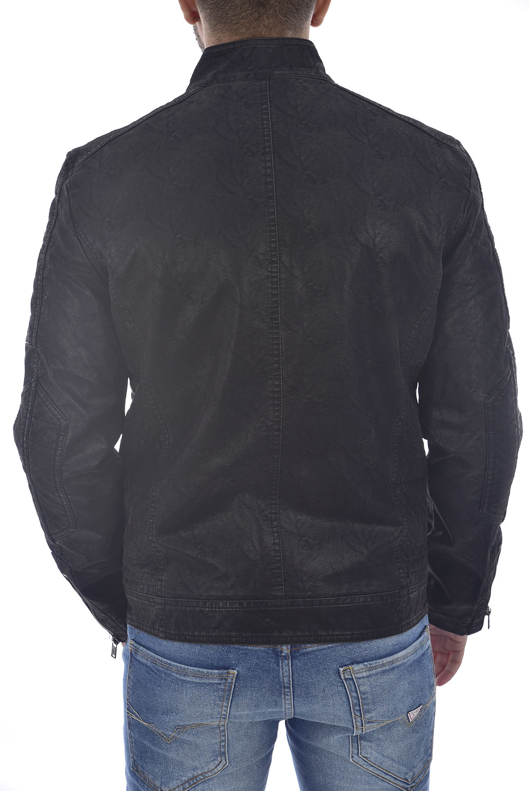 Blouson noir doublé avec rembourrage homme - Guess M84l20 