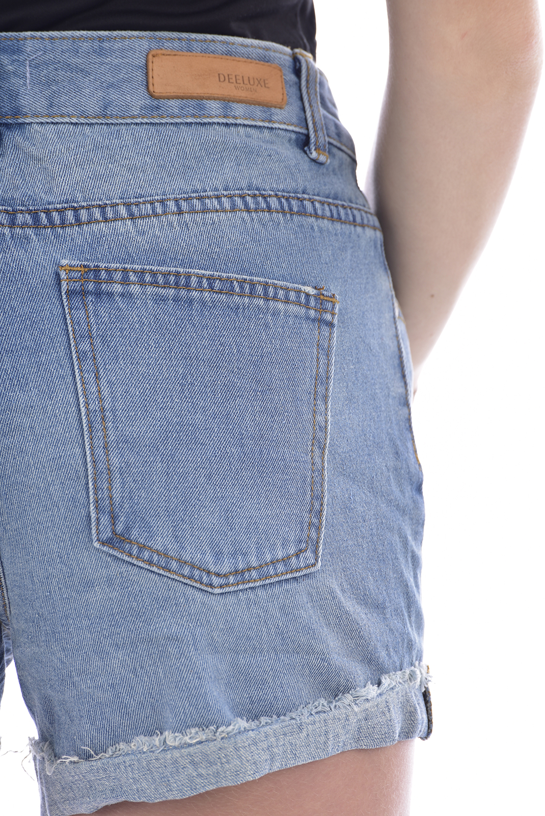 Short bleu denim taille haute pour femme Deeluxe - Donna