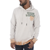 Meltin Pot Sweat Blanc Cassè À Capuche Fas