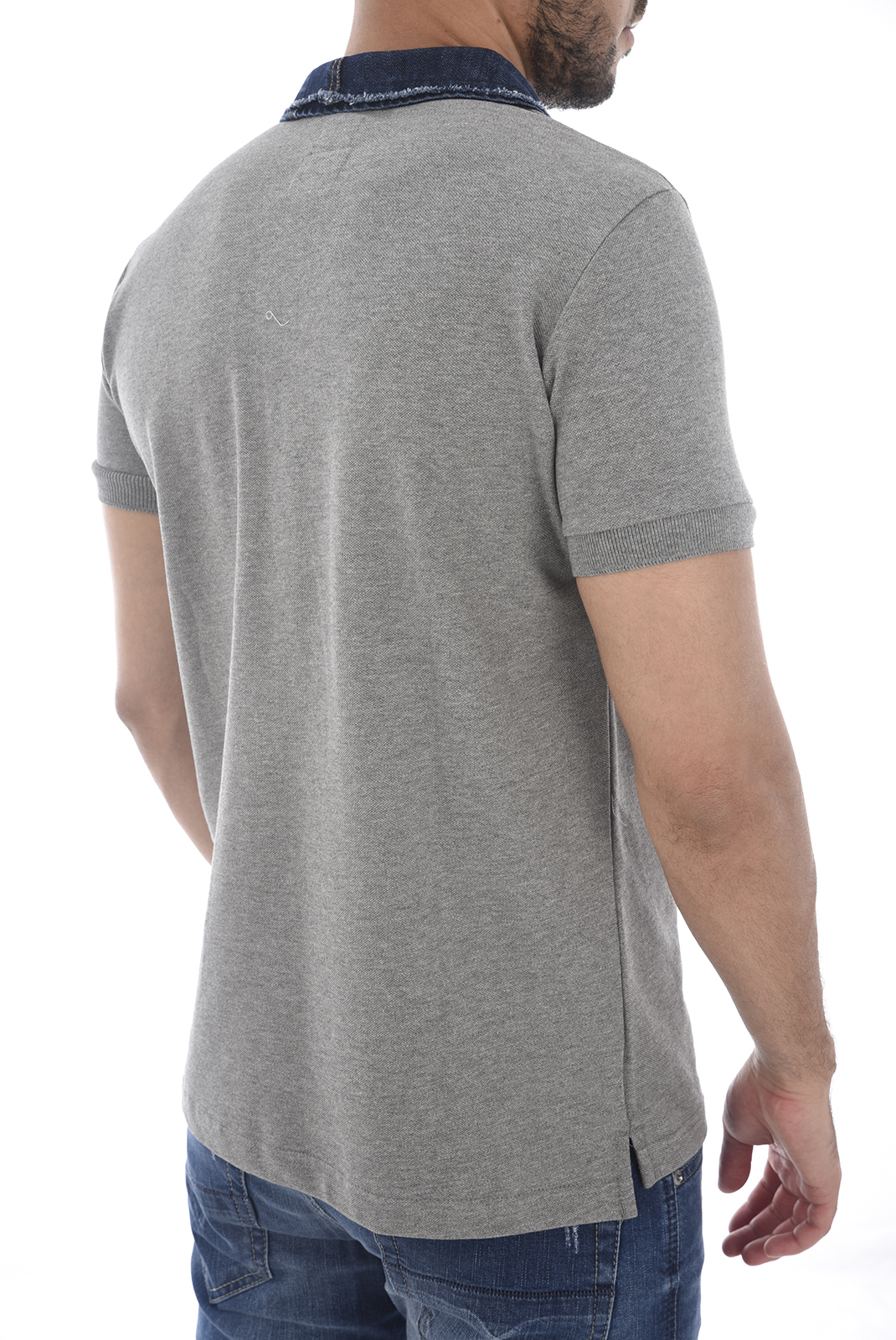 Polo gris pour homme manches courtes Diesel - Serpico