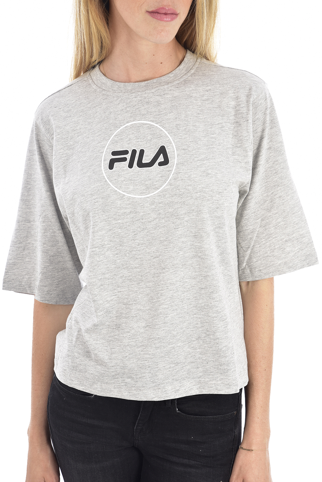 Tee-shirt gris col rond pour femme Fila - 682310