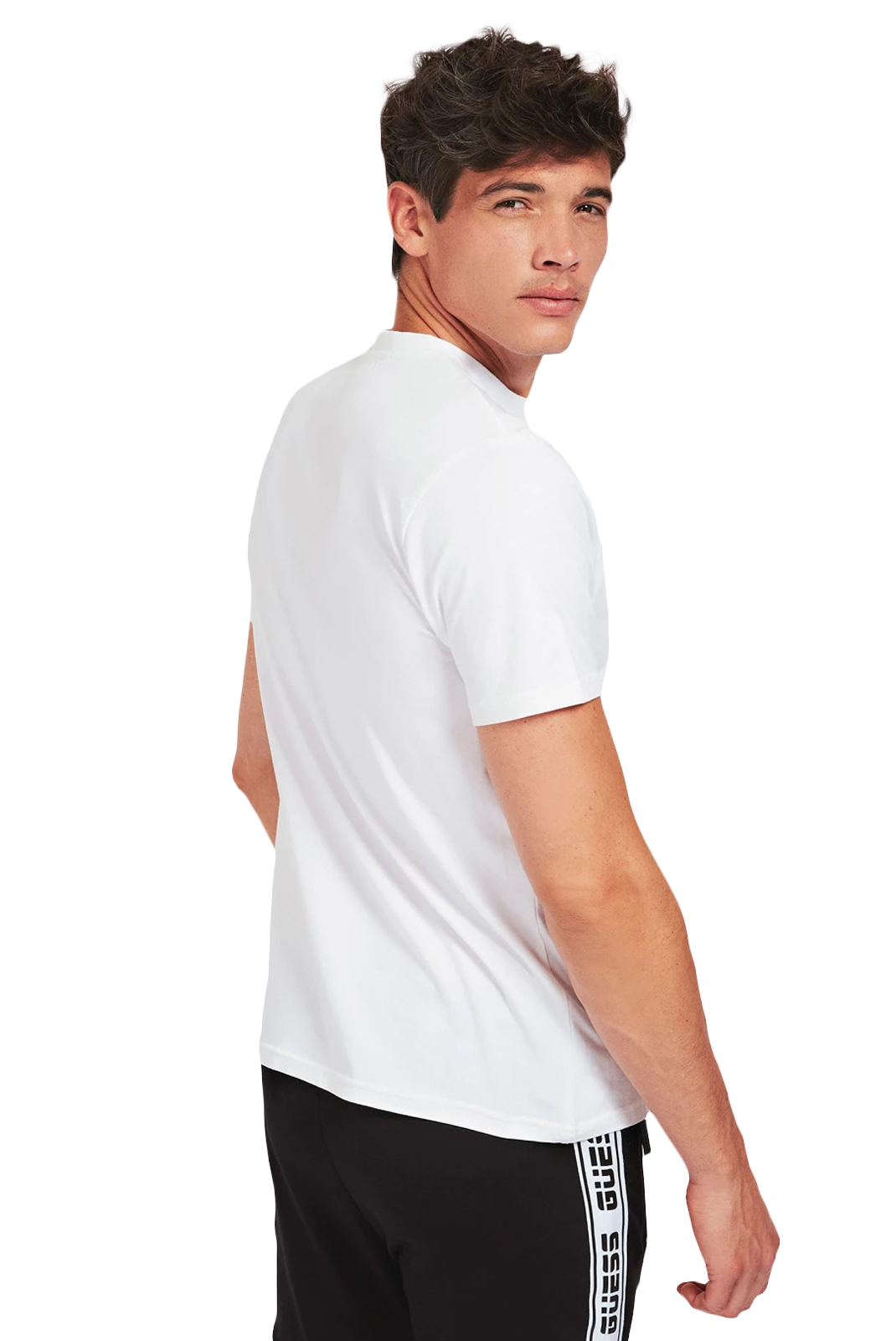Tee-shirt blanc à manches courtes stretch Guess - U0ba47