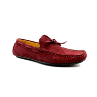 Mocassins bordeaux en cuir pour homme 