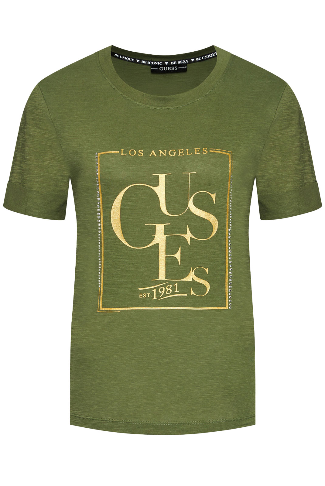 Tee-shirt vert Guess élégant pour femme - W1yi0q R8g00