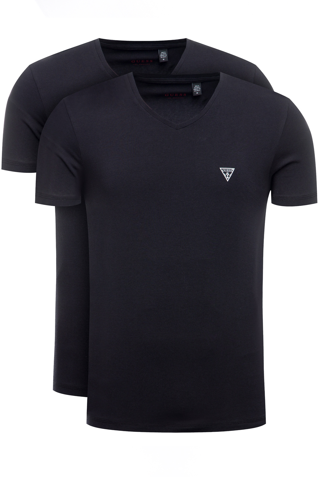 Guess Lot De 2 Tee-shirts Noir Slim Fit U97g03 