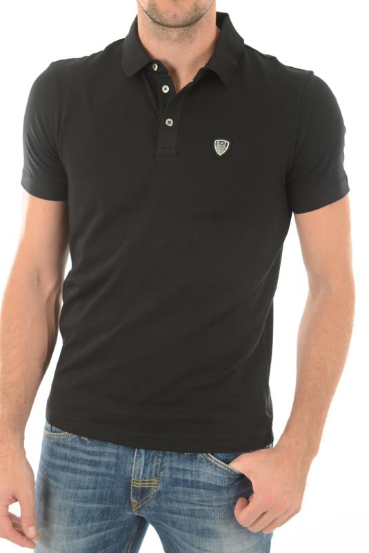 Polo Noir Stretch Noir Manches Courtes 6ypf81 Emporio Armani 