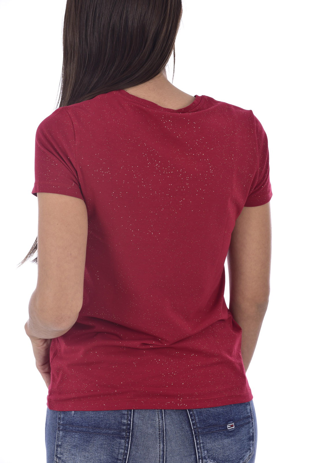 Tee-shirt bordeaux stretch EA7 femme - 164272 1a225